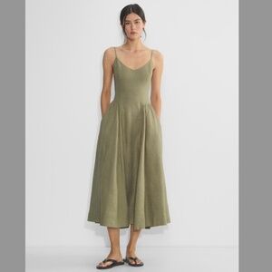 ARITZIA TECHNIQUE LINEN MIDI DRESS